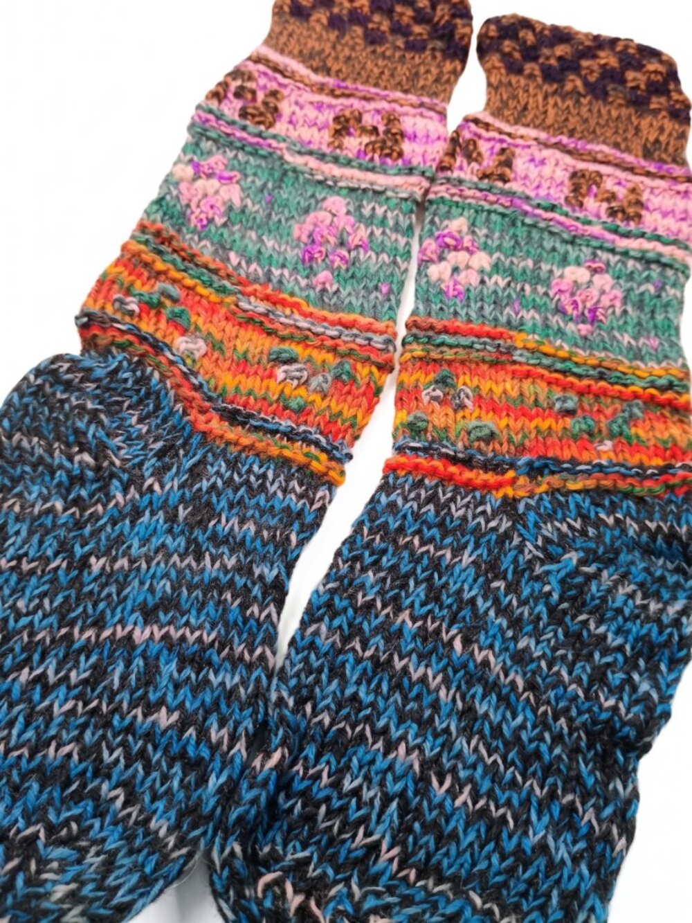 Thermal Knitted Wool Tights Multicolor Thick Winter Socks